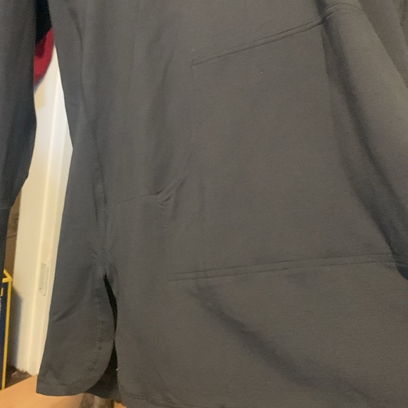 NWT plus size small carbon coloured stretchy hoodie. Thumb holes, athletic style - Picture 3 of 5